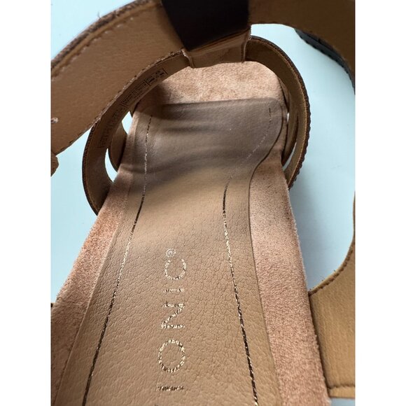 New! Vionic Hoola Tawny T-strap Wedge Platform Sandal, 9.5 wide, brown leather - Picture 6 of 15